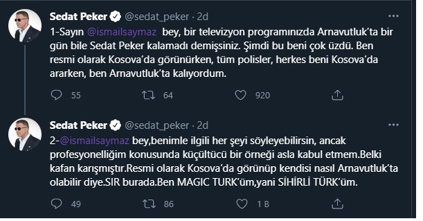 Sedat Peker'den Saymaz'a: Ben Sihirli Türk'üm - Resim: 1