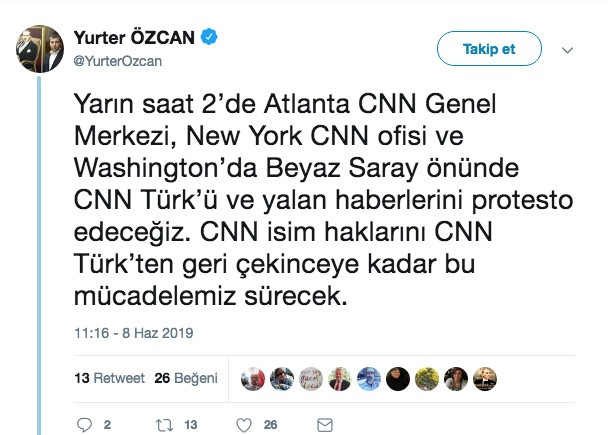 CHP'den ABD'de CNN Türk protestosu: CNN isim hakkını geri çeksin - Resim: 1
