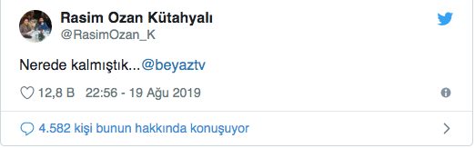 Rasim Ozan Kütahyalı Beyaz TV ekranlarına geri döndü - Resim: 1