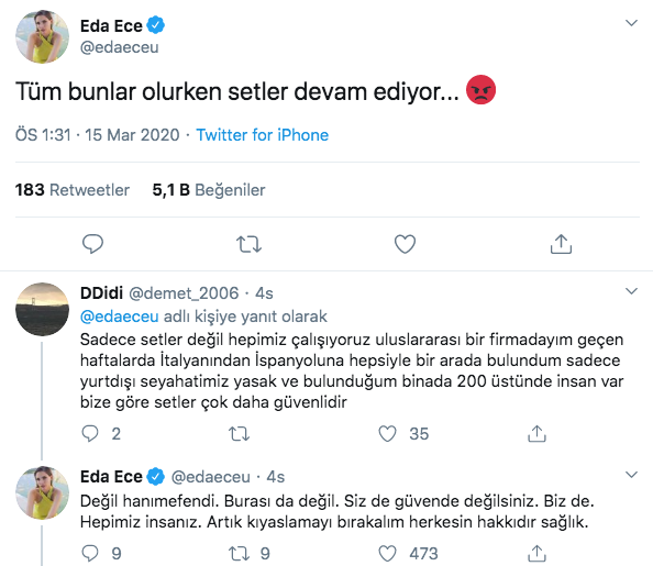 Yasak Elma'nın Yıldız'ı Eda Ece'den koronavirüs isyanı: Setler neden devam ediyor? - Resim: 1