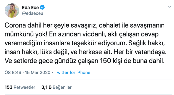 Yasak Elma'nın Yıldız'ı Eda Ece'den koronavirüs isyanı: Setler neden devam ediyor? - Resim: 3