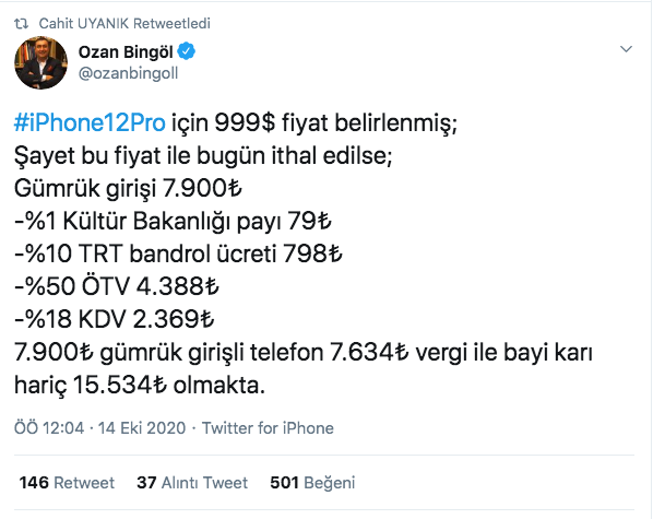 iPhone 12 Türkiye'de en az 16 Bin liradan satılacak - Resim: 1