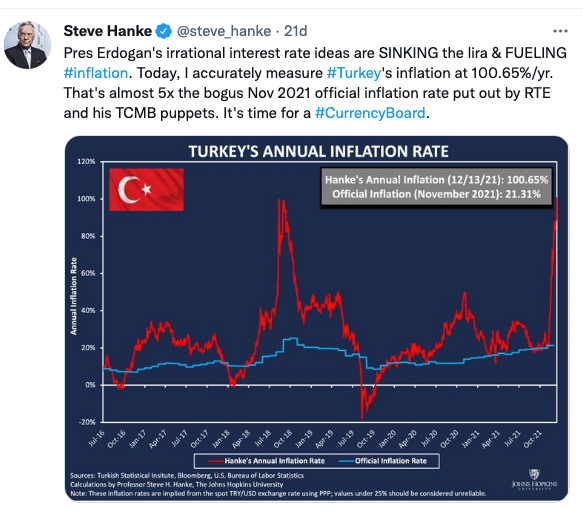 Ünlü Ekonomist Hanke: Türkiye'nin Gerçek Enflasyonu Yüzde 100,65 - Resim: 1
