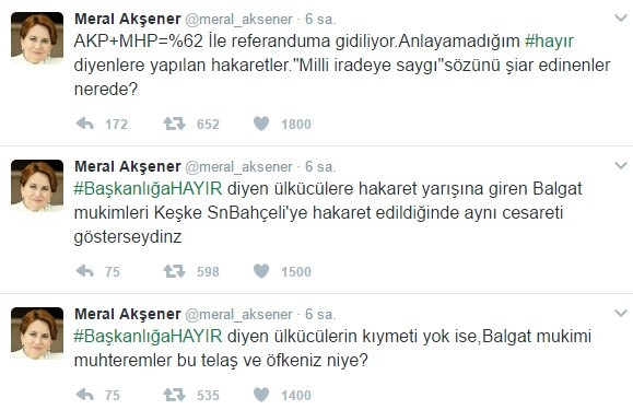 Meral Akşener'den flaş tweetler: Bu telaş bu öfkeniz niye? - Resim: 1