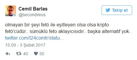 Cemil Barlas'tan Akit yazarına: Sümüklü, kripto FETÖ'cü! - Resim: 1