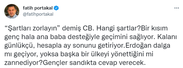 Fatih Portakal'dan Erdoğan'a Tepki: Şaka mı Yapıyor? - Resim: 1