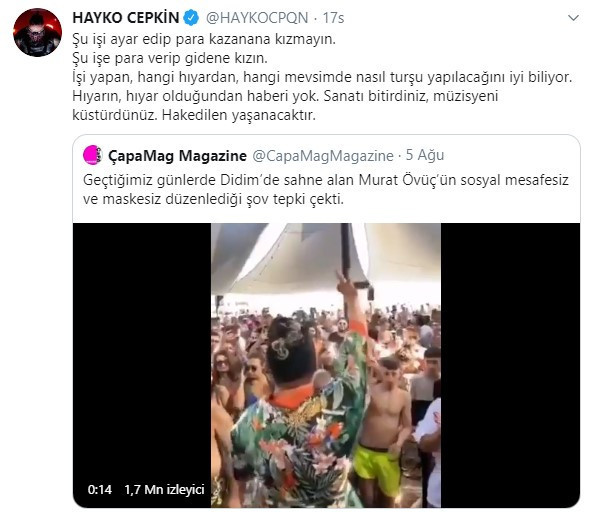 Hayko Cepkin'den Murat Övüç'e: Hıyar olduğundan haberi yok - Resim: 1