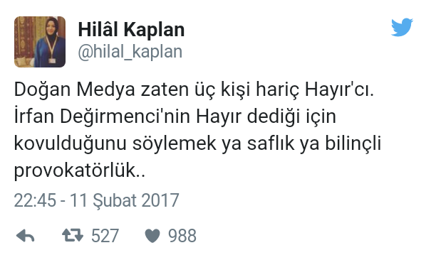 Hilal Kaplan'dan flaş İrfan Değirmenci tweeti! - Resim: 1