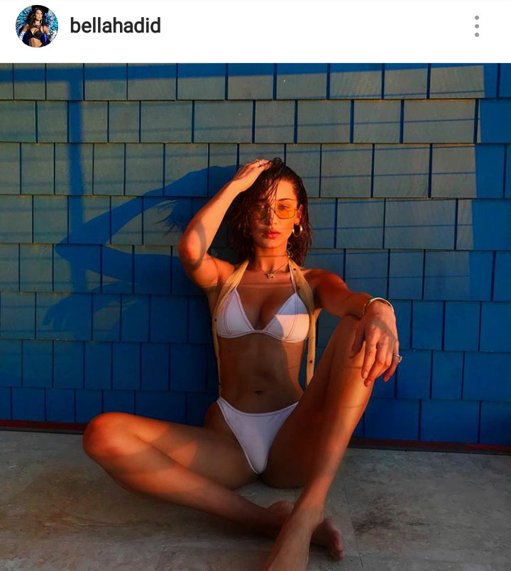 Bella Hadid beyaz bikinili fotoğrafıyla yarım milyon beğeni aldı - Resim: 1
