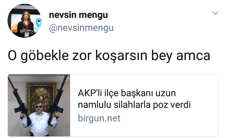 Nevşin Mengü'den AKP'li başkanın Afrin pozuna yanıt: Sen o göbekle... - Resim: 1