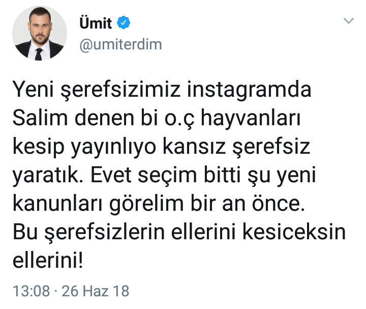 Ümit Erdim: Yeni şerefsizimiz Salim denen bi o.ç - Resim: 1