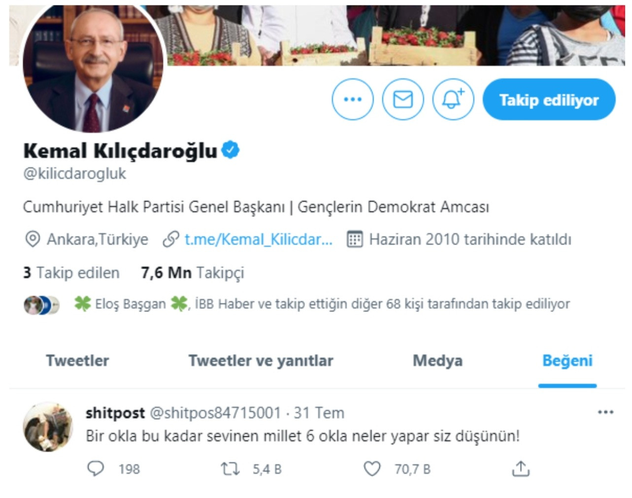 Kılıçdaroğlu'nun Beğendiği Tek Tweet Gündem Oldu - Resim: 1