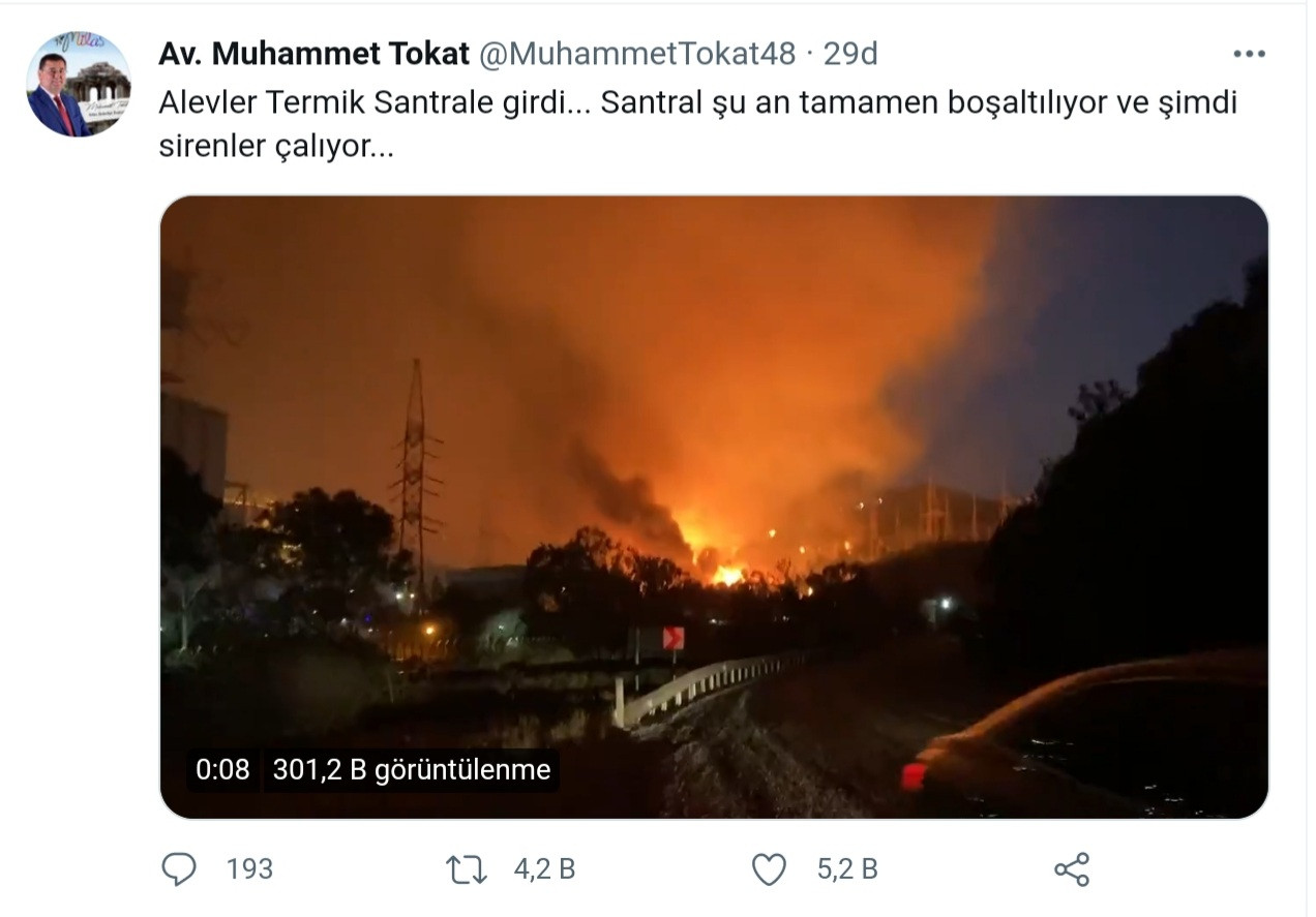 Alevler Termik Satrale Ulaştı! Sirenler Çalıyor - Resim: 1