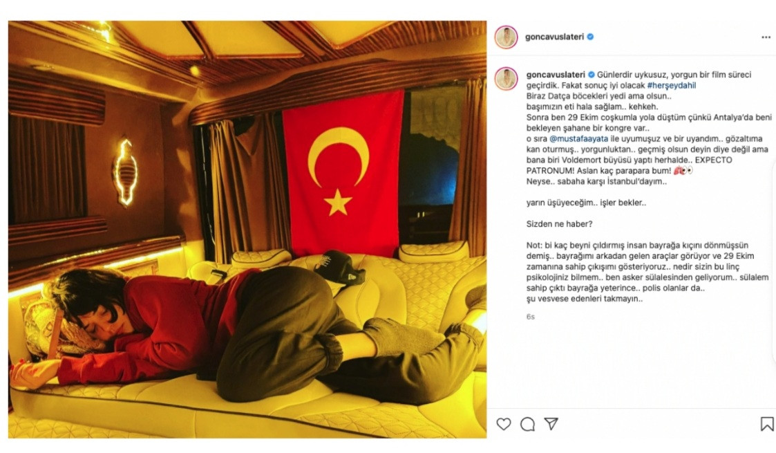 Gonca Vuslateri’nin Bayrak Paylaşımı Olay Oldu - Resim: 1