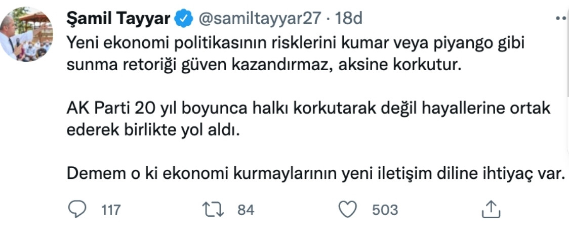 AKP'li Tayyar'dan Bakan Nebati'ye Ağır Gönderme - Resim: 1