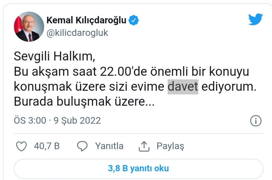 Kılıçdaroğlu: Saat 22.00'de Sizi Evime Bekliyorum - Resim: 1