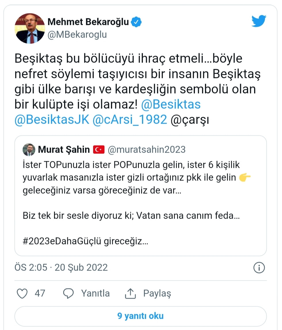 Soylu'ya Yakın Dernek Tarkan'ı Hedef Gösterdi, CHP'den Beşiktaş'a çağrı - Resim: 2