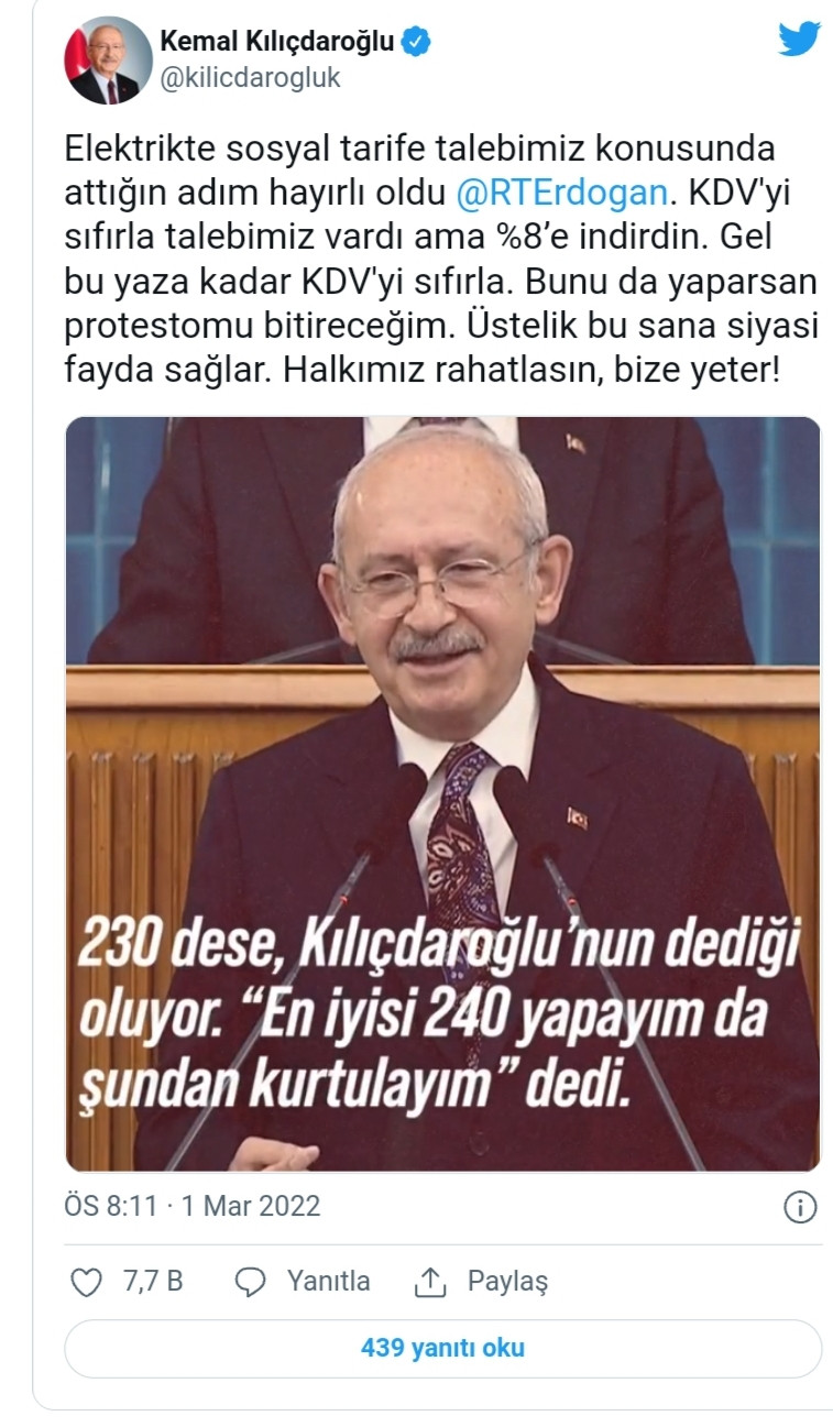 Kılıçdaroğlu Elektrik Faturası Protestosunda Son Noktayı Koydu - Resim: 1