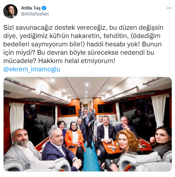 Atilla Taş'tan İmamoğlu'nun Otobüsündeki Fotoğrafa Sert Tepki: Helal Etmiyorum - Resim: 1