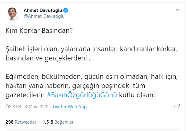 Ahmet Davutoğlu: Kim korkar basından? - Resim: 1