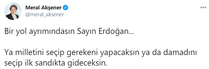 Akşener: Ya milletini, ya da damadını seçip ilk sandıkta gideceksin - Resim: 1