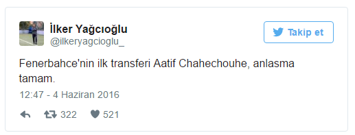 İlker Yağcıoğlu: Aatif Chahechouhe Fenerbahçe'de! - Resim: 1