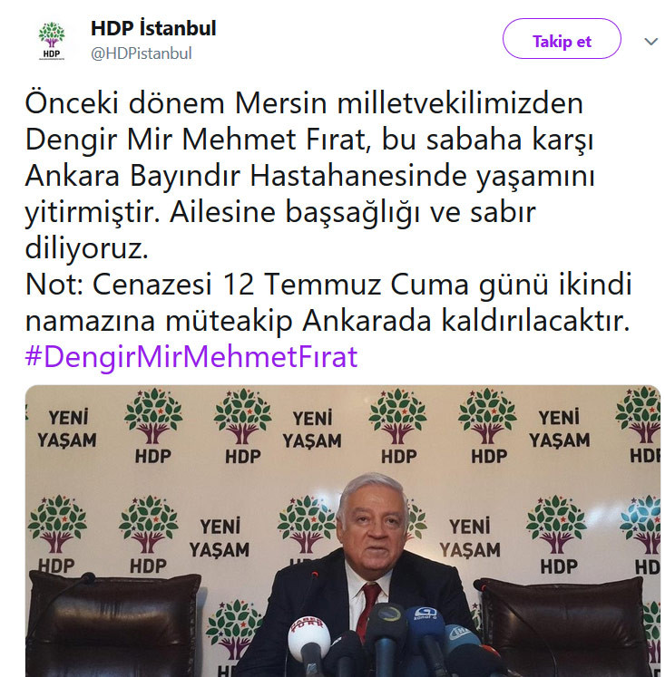 Dengir Mir Mehmet Fırat hayatını kaybetti - Resim: 1