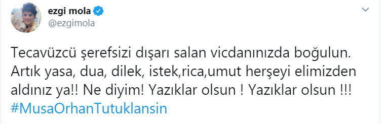 Ezgi Mola'nın tecavüz isyanı! Yazıklar olsun - Resim: 1