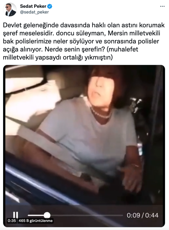 Sedat Peker'den Süleyman Soylu'ya Zeynep Gül Yılmaz Tepkisi: Nerede Şerefin? - Resim: 1