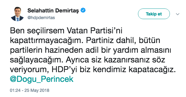 Demirtaş’tan Perinçek’e yanıt: Siz kazanırsanız söz veriyorum, HDP’yi biz kendimiz kapatacağız - Resim: 1