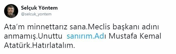 Selçuk Yöntem’den TBMM Başkanı İsmail Kahraman’a Atatürk tepkisi! - Resim: 1