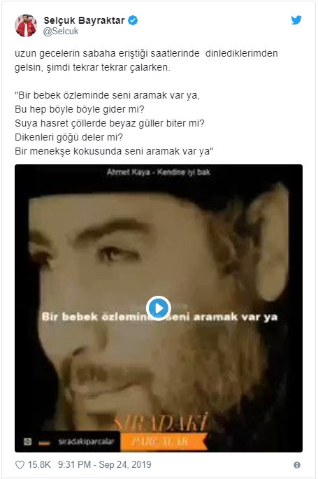 Erdoğan'ın damadı Selçuk Bayraktar'dan Ahmet Kaya paylaşımı - Resim: 1