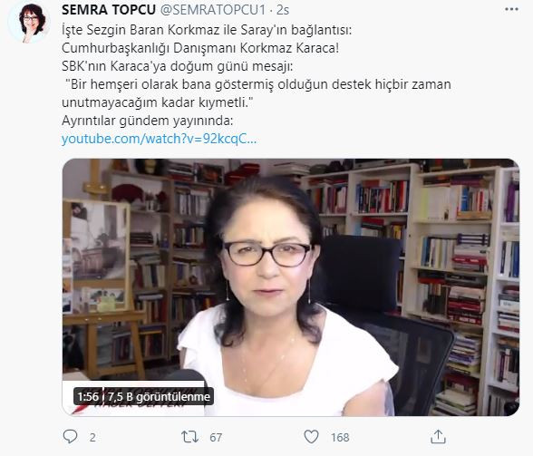 Gazeteci Semra Topçu Sezgin Baran Korkmaz'ın Sarayla Bağlantısını Açıkladı - Resim: 1