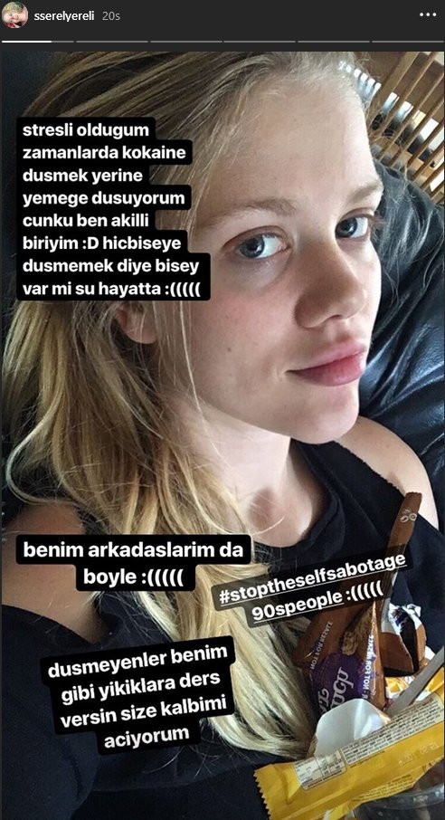 Serel Yereli'den ilginç mesaj: Kokaine düşmek yerine… - Resim: 1