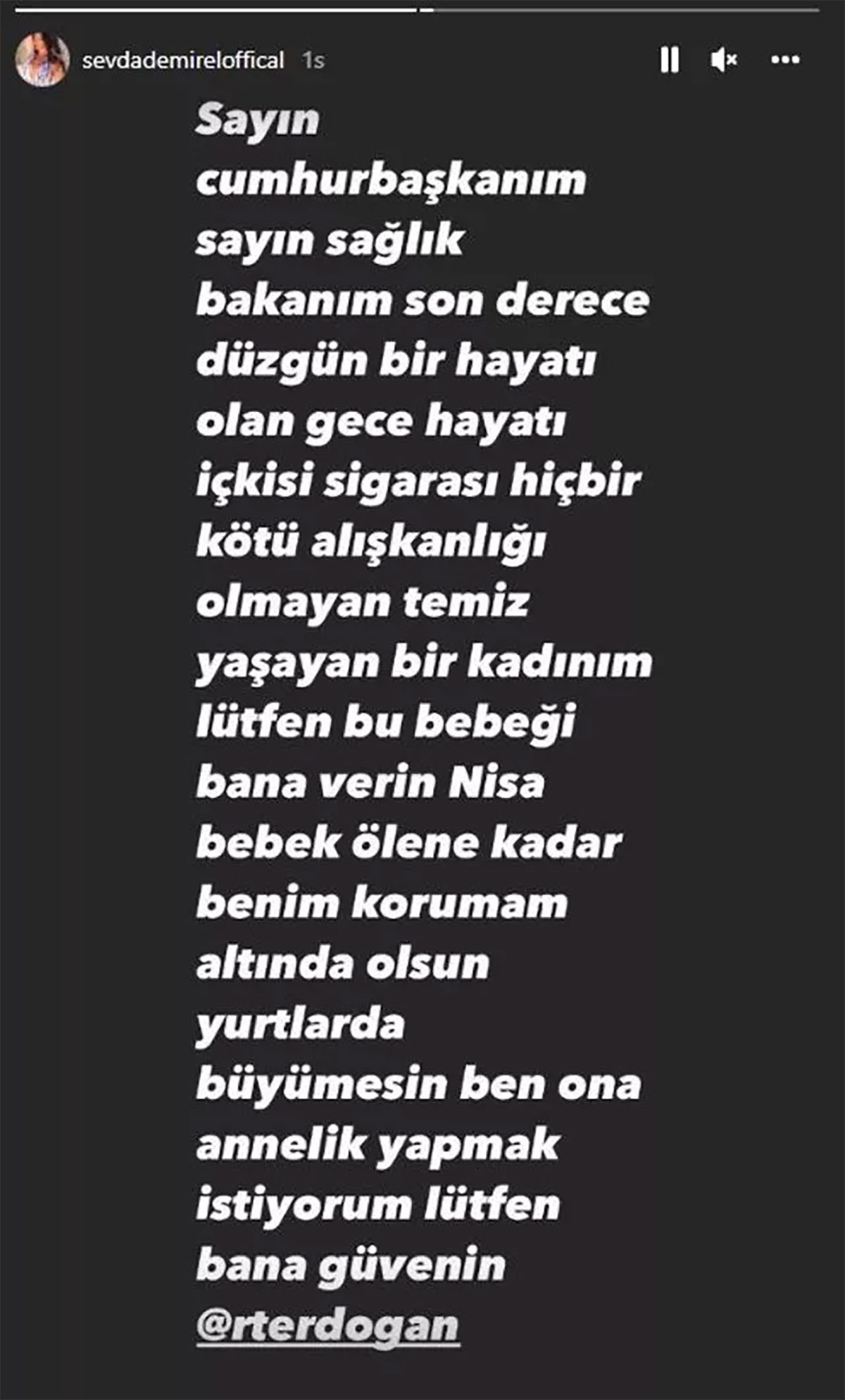Sevda Demirel Cumhurbaşkanına Seslendi: Lütfen Nisa Bebeği Bana Verin! - Resim: 1