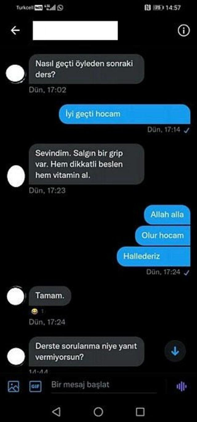 Tacizci Profesörün İğrenç Mesajları: Seni Yatakta Düşünüyorum... - Resim: 2