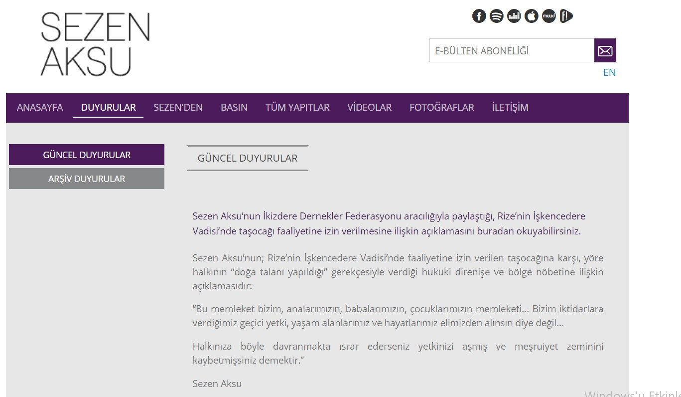 Tarkan'ın Ardından Sezen Aksu da İkizdere Halkına Destek Verdi - Resim: 1