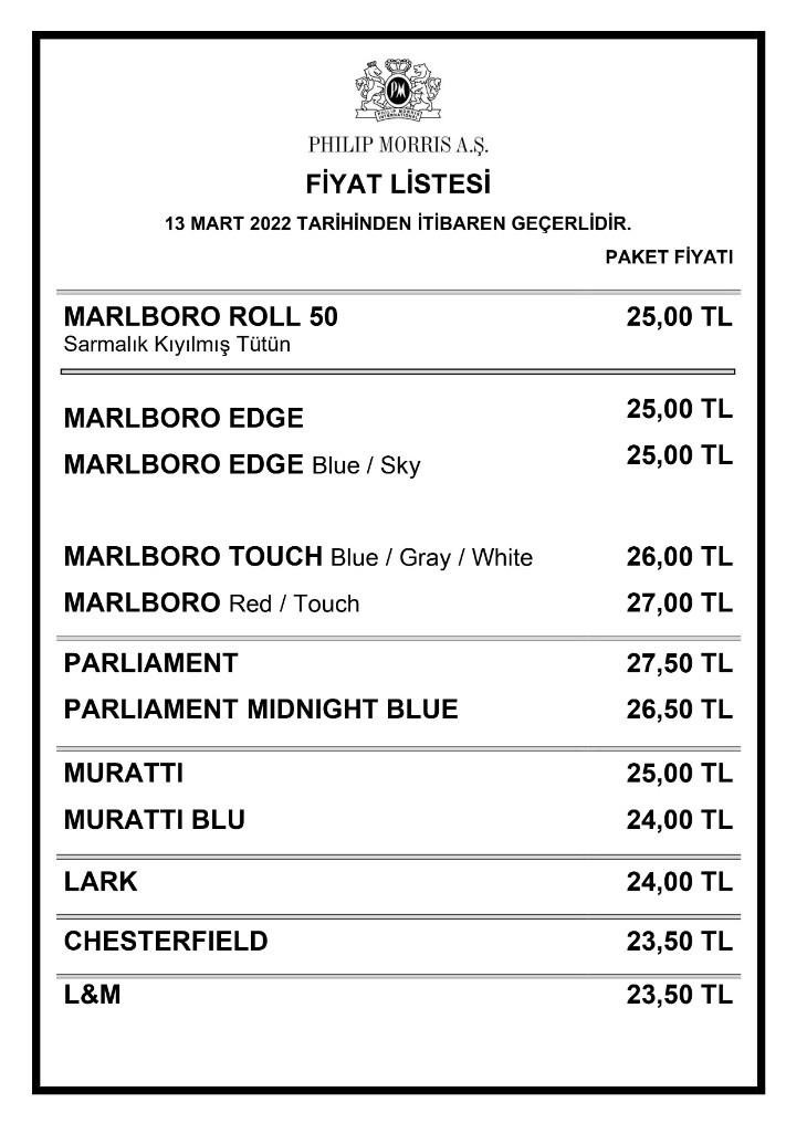 Sigaraya Yine Zam Geldi: İşte 13 Mart 2022 Zamlı Sigara Fiyatları - Resim: 1