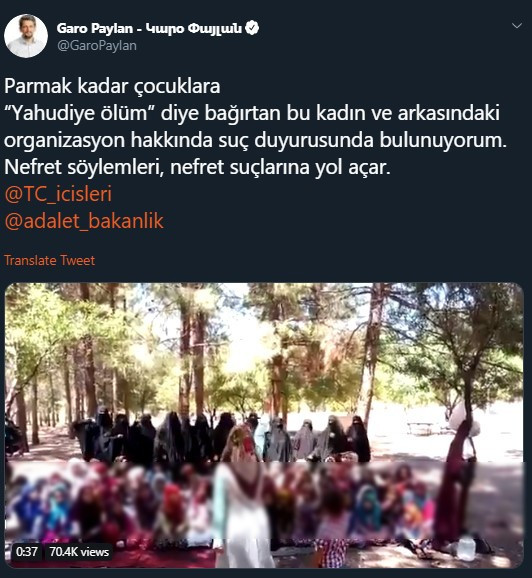 Skandal görüntü! Çocuklara Yahudilere ölüm sloganı attırdılar - Resim: 1