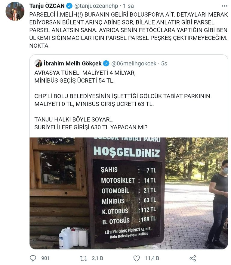 Özcan'dan Bolu Belediyesi'ni Hedef Alan Gökçek'e Yanıt: Parselci Melih! - Resim: 2