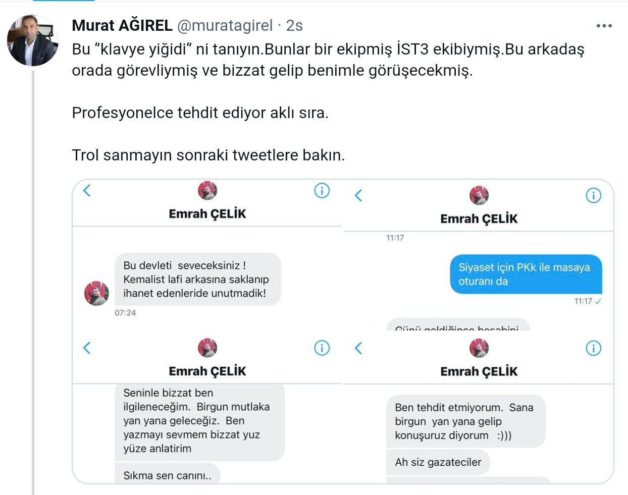 Murat Ağırel'e Kesik Başla Poz Veren Emrah Çelik'ten Ölüm Tehditleri! - Resim: 1