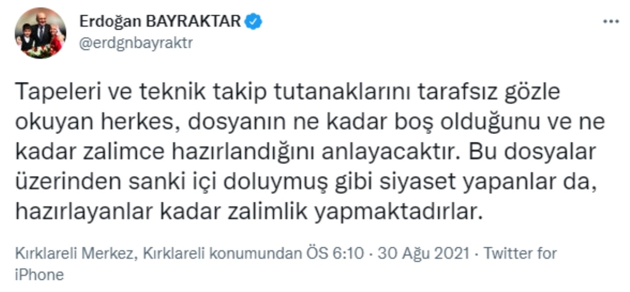 Gündem Yaratan Erdoğan Bayraktar'dan Geri Adım! - Resim: 1