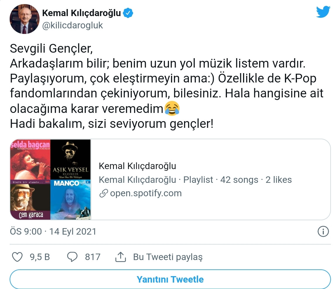 Kılıçdaroğlu, Müzik Listesini Paylaştı: Aşık Veysel'den Norm Ender'e... - Resim: 1