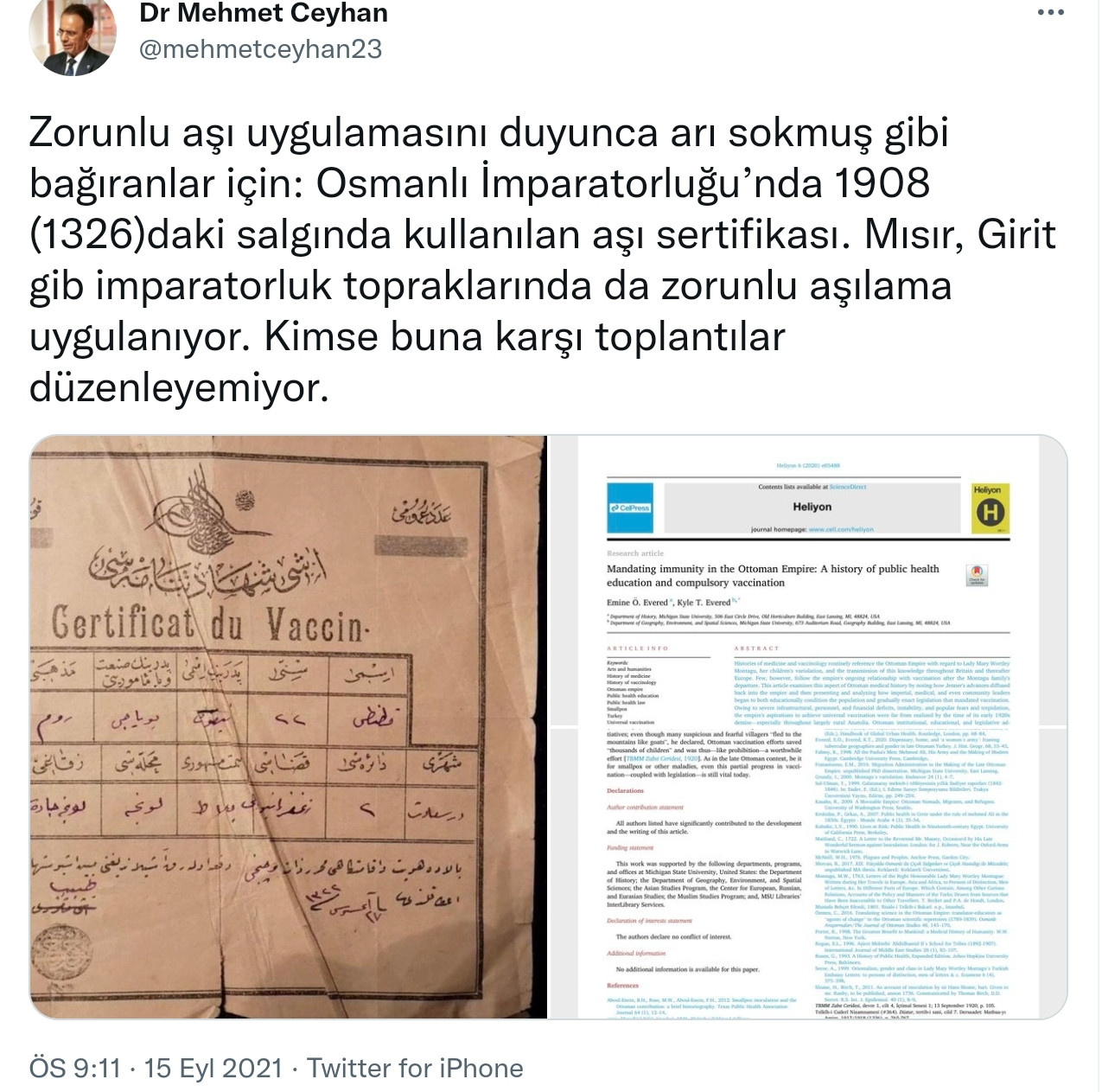 Prof. Dr. Ceyhan'dan Aşı Karşıtlarına: Arı Sokmuş Gibi Bağıran - Resim: 1