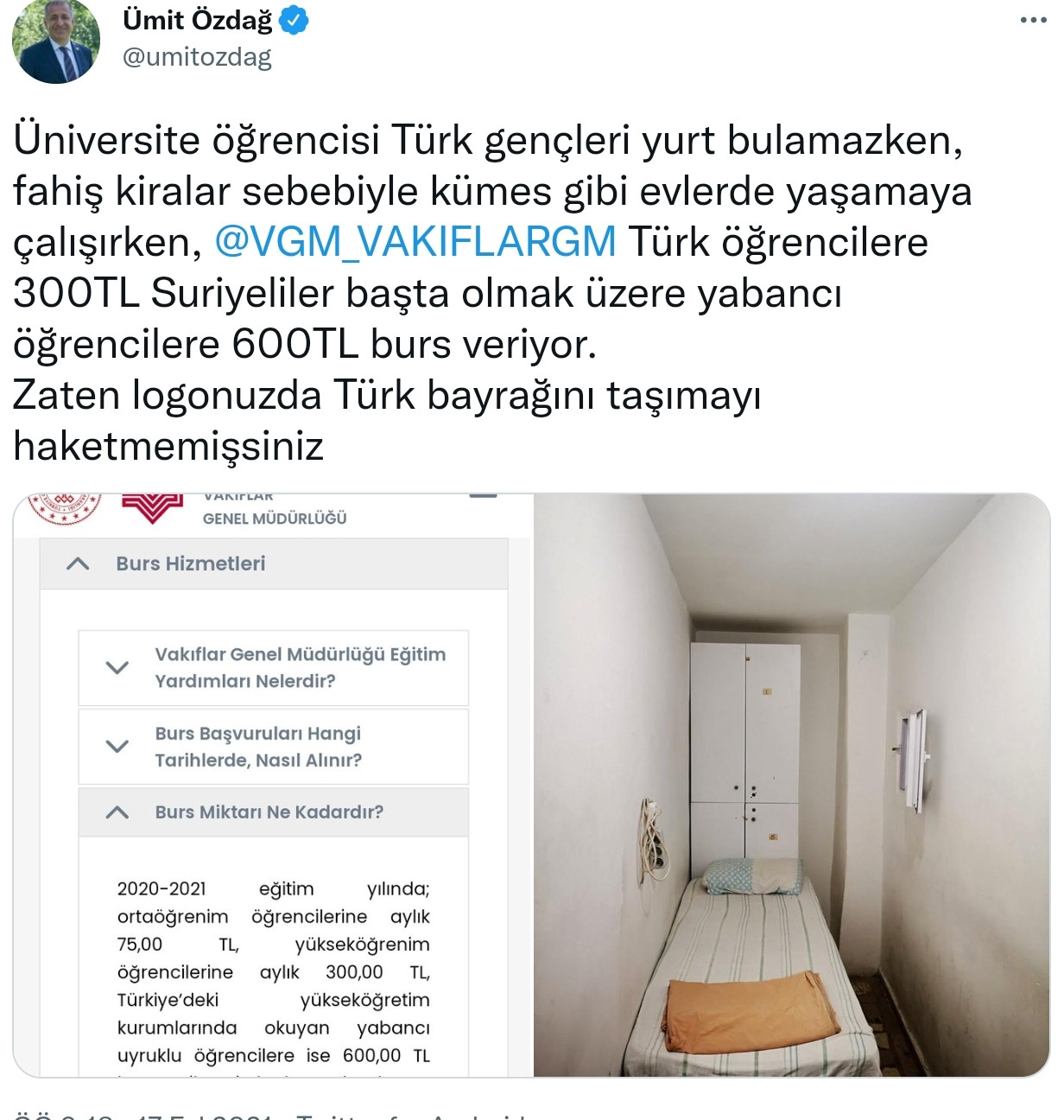 VGM, Türk Öğrencilere 300, Yabancı Öğrencilere 600 TL Burs Veriyor!