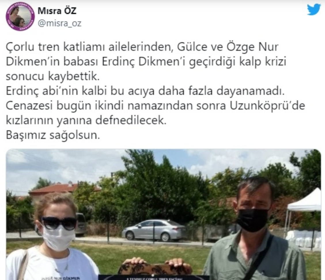 Çorlu Tren Kazasında Kızlarını Kaybeden Dikmen, Hayatını Kaybetti: Yüreği Daha Fazla Dayanmadı - Resim: 1