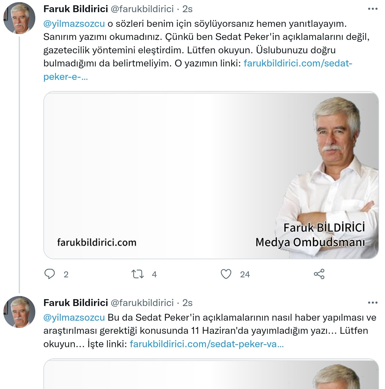 Sedat Peker'in Açıklamaları Yılmaz Özdil ile Bildirici'nin de Arasını Açtı - Resim: 2