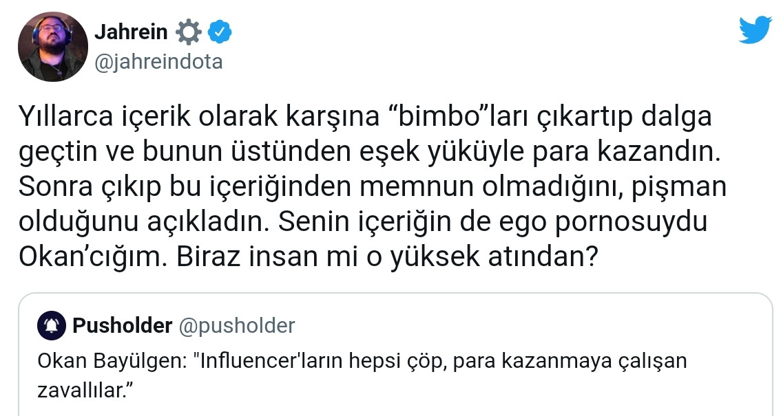 Jahrein'den Okan Bayülgen'e Flaş Yanıt: Senin İçeriğin de Ego Pornosu - Resim: 1