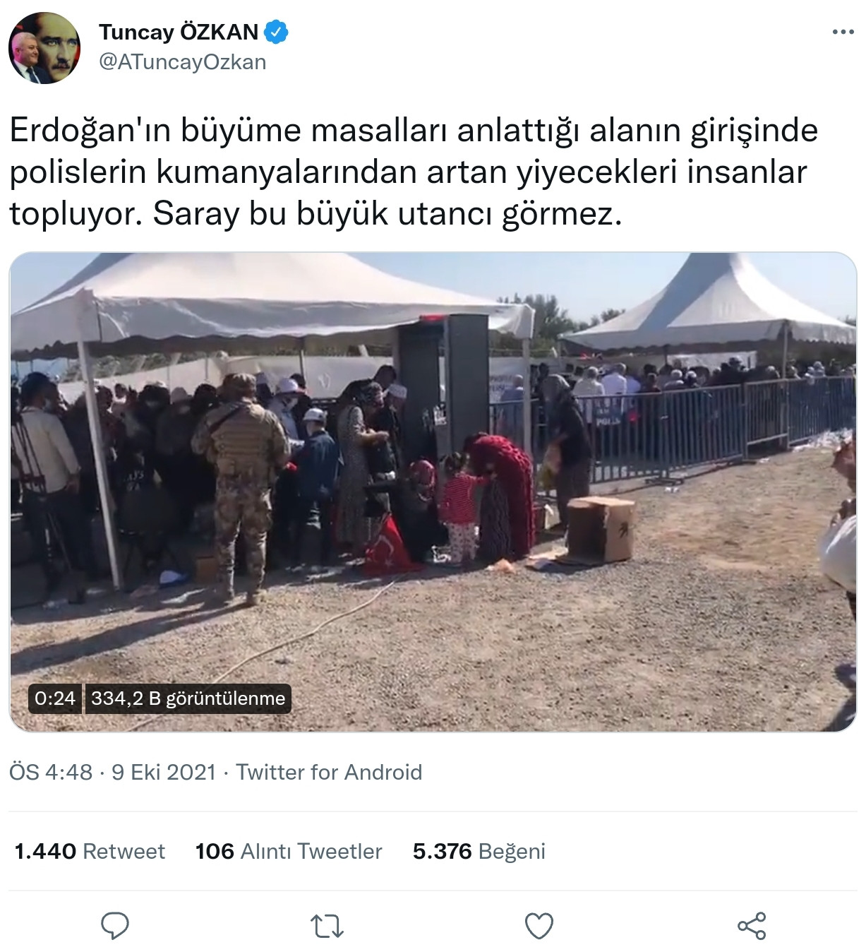 CHP'li Özkan'dan Erdoğan'a: Saray Bu Büyük Utancı Görmez - Resim: 1