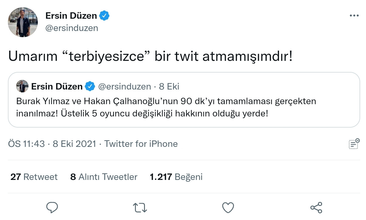 Ersin Düzen'den Burak Yılmaz'a Flaş Gönderme! - Resim: 1